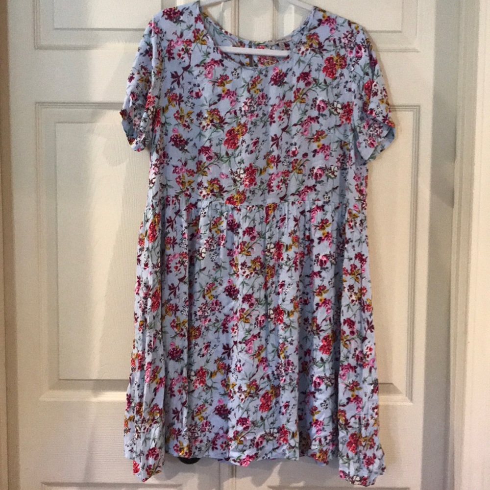 Blue floral dress